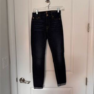 7 For All Mankind Blue Skinny Jeans